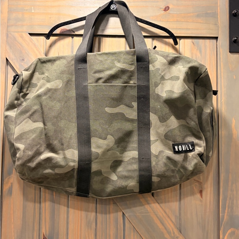 NOBULL Camouflage Duffel Bag with Black Straps